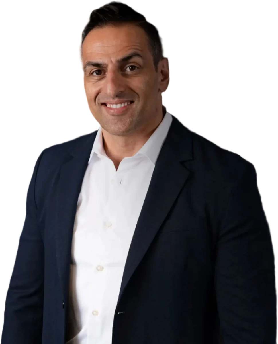 Fadi Malouf in a navy jacket