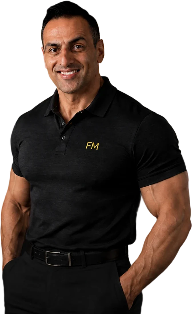 Fadi Malouf in a dark FM polo shirt